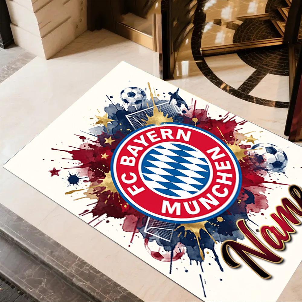 Fc Bayern Munich Fan Art Area Rug Design for Dormitory Kitchen Dining Room Game Room Antislip Carpet Anime Office Decor Birthday/Christmas Gift