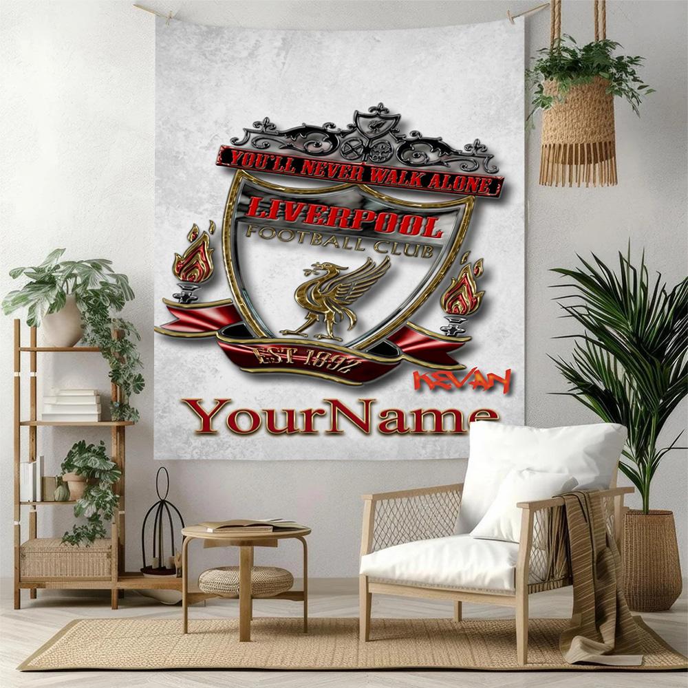 Liverpool Custom Your Name Wall Decor Tapestry Art For Pet Memorial Birthdaywedding Party Backdrop Family Gift