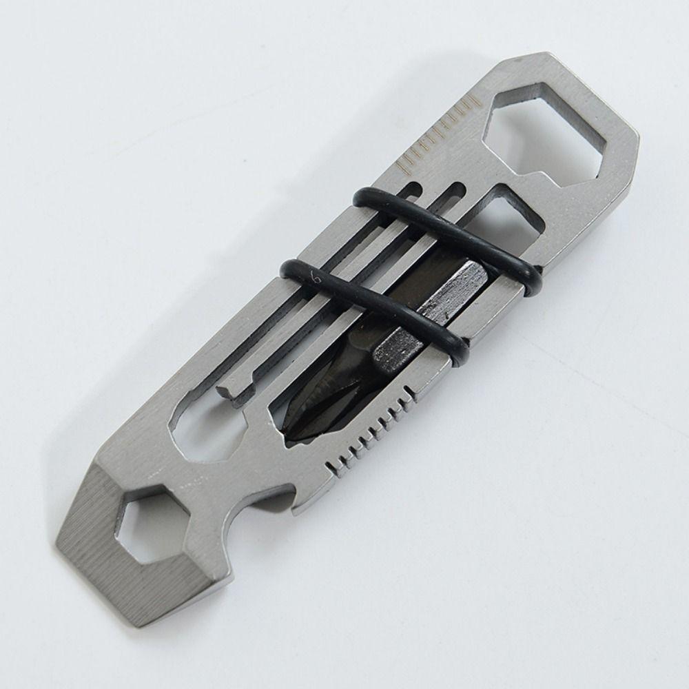 Mini Multifunctional Pry Bar Keychain Shape Outdoor Multifunctional Screwdriver Traveling