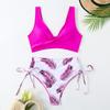 Новый сексуальный раздельный купальник бикини с высокой талией, облегающий, многоцветный с принтом