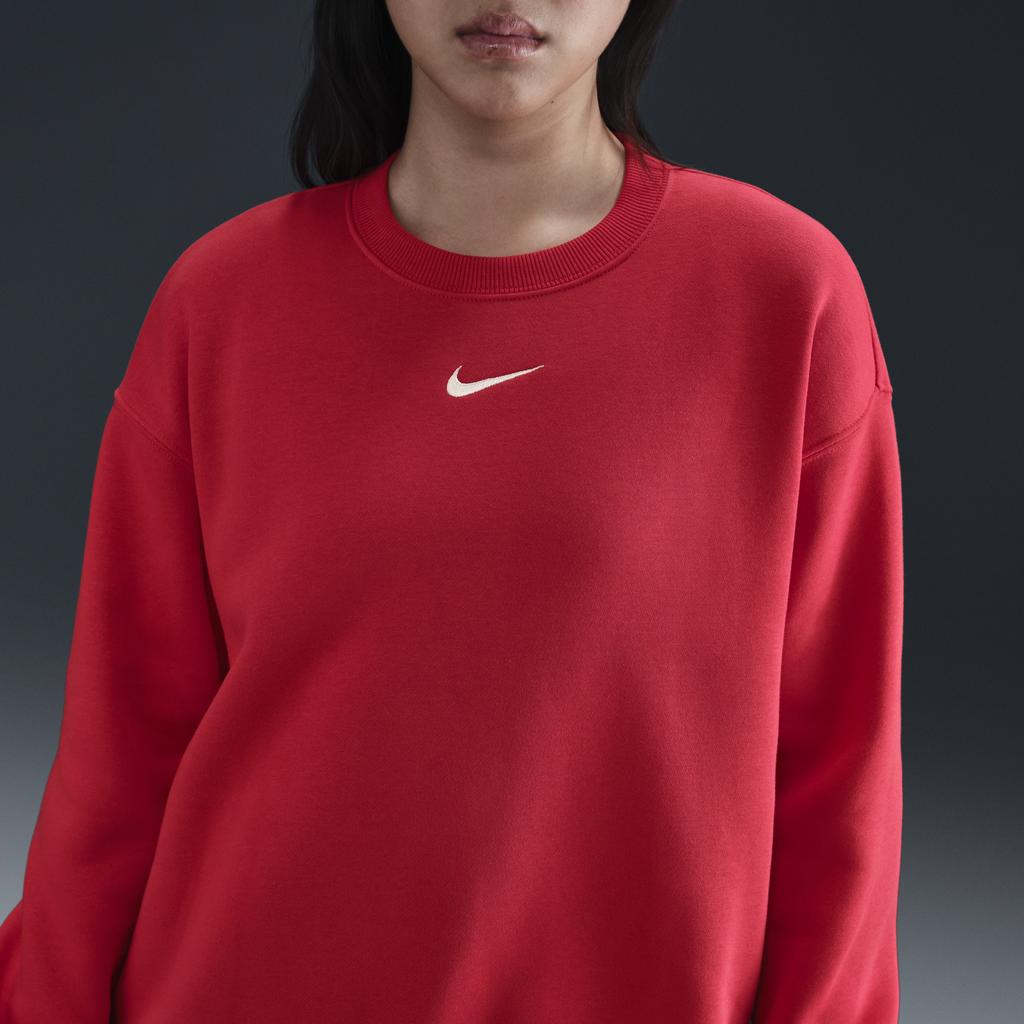 Nike Спортивная одежда Phoenix Флис Женская Оверсайз Толстовка с Круглым Вырезом FZ4271-657