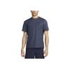 Dri-Fit Primary Solid Logo Crew Neck Pullover Short Sleeve T-Shirt Men Tops Blue Black DV9832-451