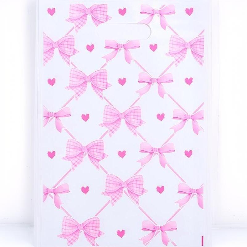 50 шт. Стильные розовые сумки-тоут «Спасибо» с бантом, Декоративные подарочные сумки для дня рождения, свадьбы, Рождества, карнавала, вечеринок