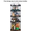 1 Set Kitchen Storage Shelf Stainless Steel Kitchen Corner Storage Organizer Detachable Shelf Home Supply