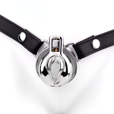 Мужской носимый замок целомудрия из нержавеющей стали, металлическая клетка для пениса, кольцо для пениса, удерживающее раб, секс-игрушки, носилки для мячей