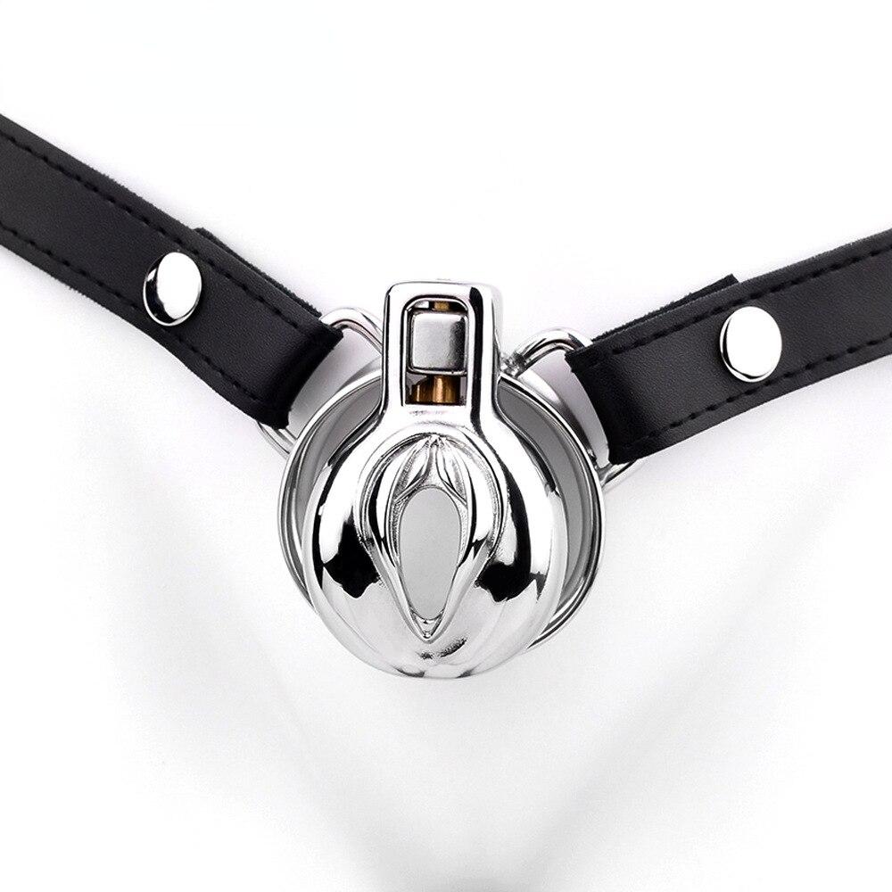 Мужской носимый замок целомудрия из нержавеющей стали, металлическая клетка для пениса, кольцо для пениса, удерживающее раб, секс-игрушки, носилки для мячей