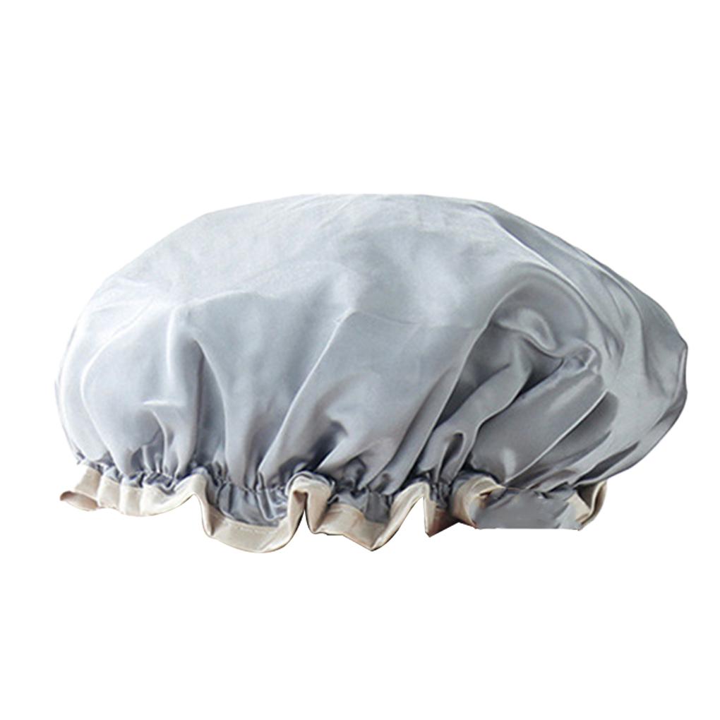 Female Sleeping Hat Supplies Bathroom Products Layers Waterproof High Shower Hair Caps Girl Head Cover Household Using