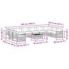Outdoor Sofa Set 11 pcs Natural and Beige Solid Acacia Wood
