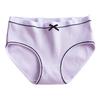Women Panties Thread Bow Decor Mid Waist Elastic Cotton Underpants Seamless Max