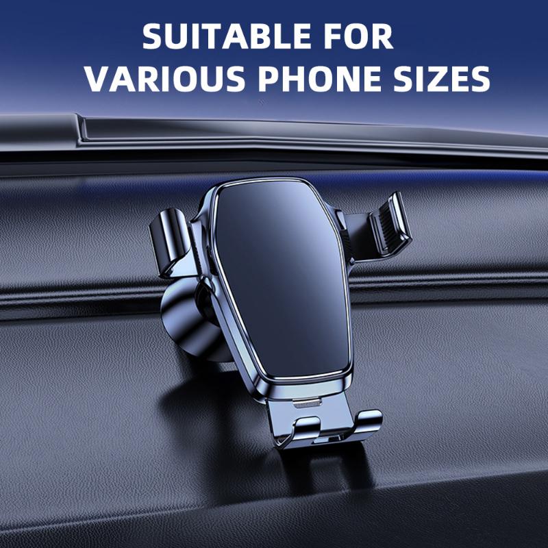 Гравитационный держатель для телефона в автомобиль, клипса для воздуховода, мобильная подставка-крепление, автоматический кронштейн для смартфона для GPS-навигации для iPhone 14 Samsung Huawei