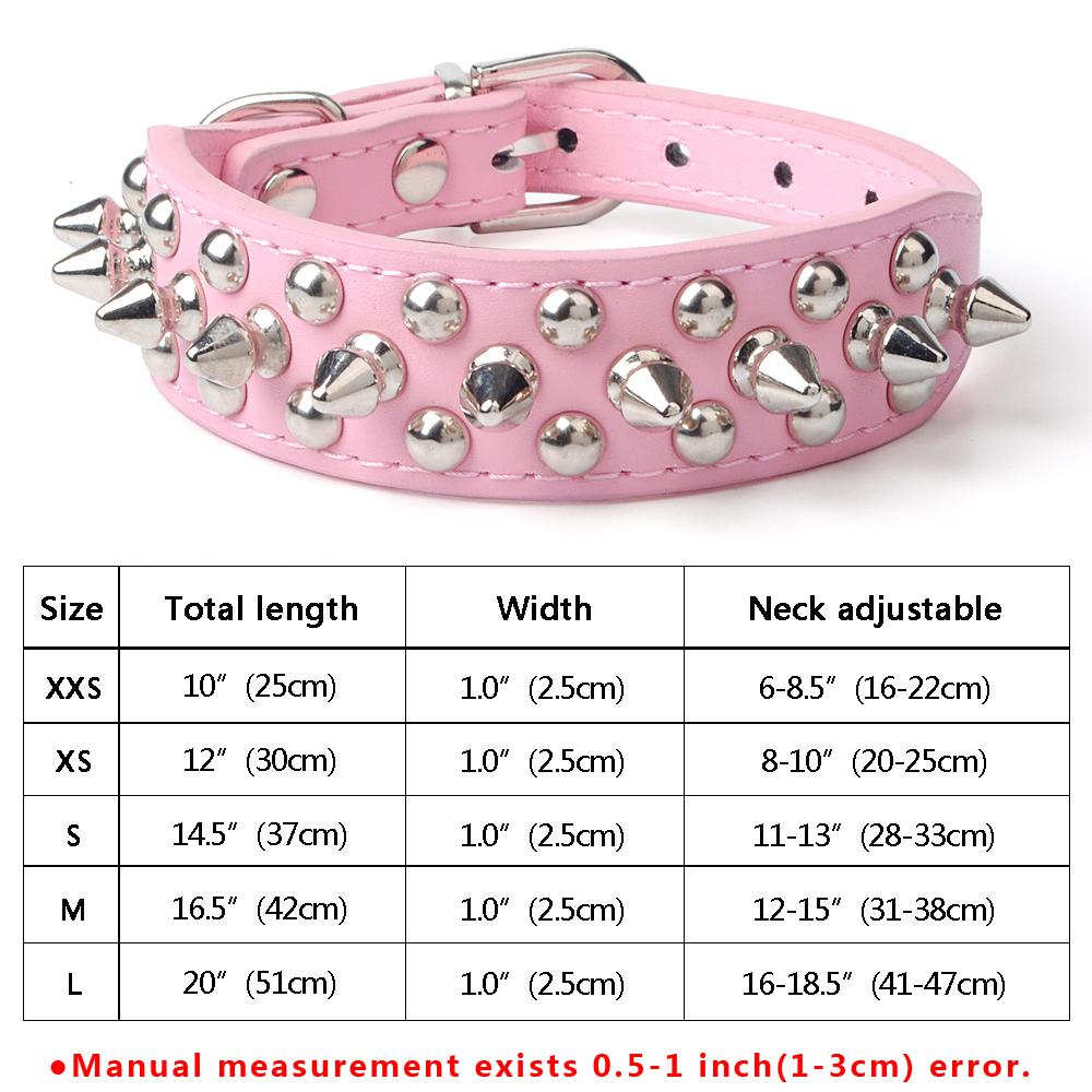 1 ряд шипованных кожаный ошейник для собак и кошек с шипами для щенков и котят, ошейники для домашних животных для маленьких и средних собак, товары для чихуахуа-йорков