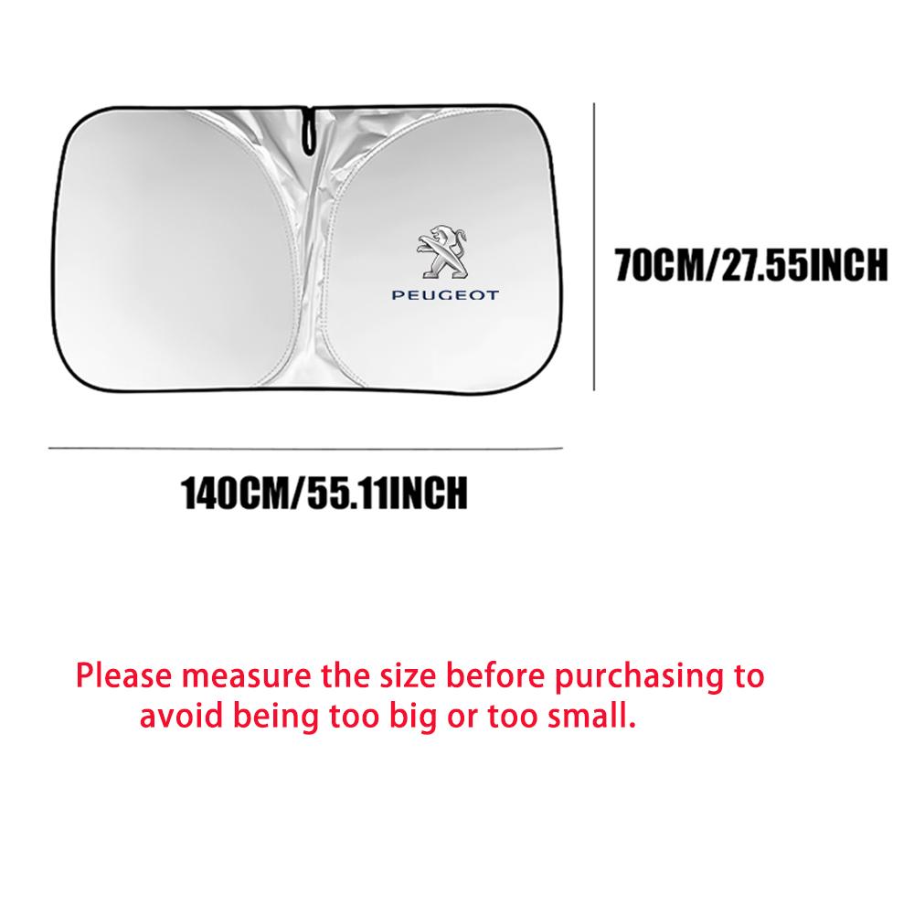 Car Sunshade Umbrella Windshield Folding Front Parasol Interior Accessories For Peugeot 208 308 2008 207 107 508 607 106 406 307