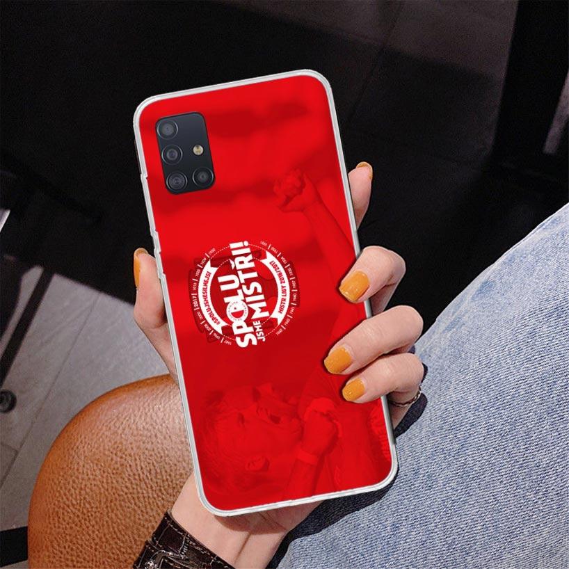 Sk Slavia Praha Czech Republic Phone Case For Samsung Galaxy A52 A32 A22 A12 A51 A31 A50S A30S A20S A10S Note 20 Ultra 10 Plus S