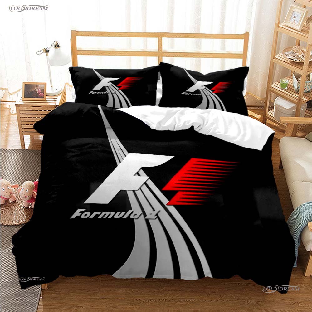 Пододеяльник Formula 1 Мягкий одеяло для любителей гонок Комплекты постельного белья Мягкий Удобный чехол для одеяла плюс Наволочки Односпальный/Двуспальный/Евро/Кинг