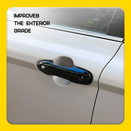 4X Glossy Black Door Handle Cover w/ Smart Key Hole For Toyota Camry 2018-2025 V