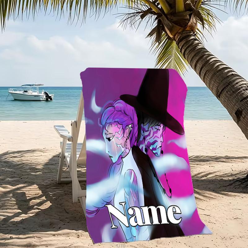 Customizable personalized beach towels Kpop Demon Hunters themed designs.Suitable for the beach, yoga, sports;ideal as beach accessories