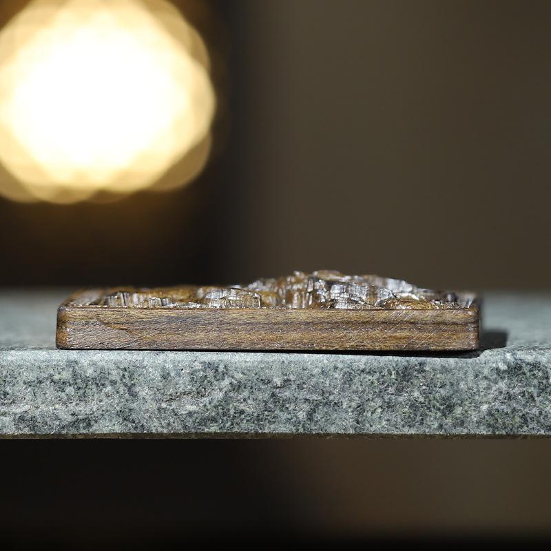 Bodhisattva Chess Agarwood Wood Carving: Dragon Soaring Pendant - Chinese Style Handheld Wooden Necklace.