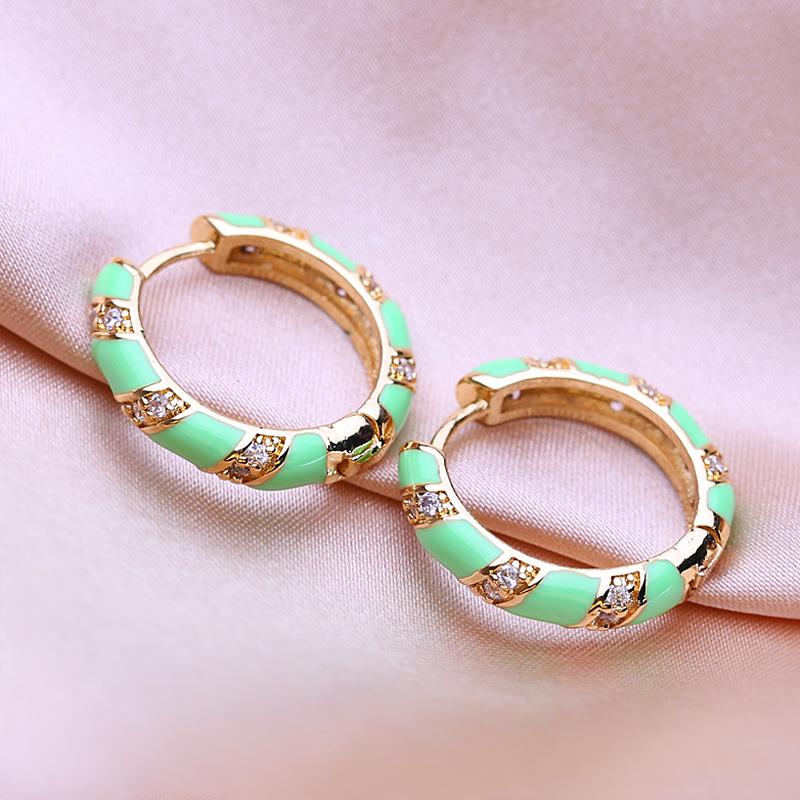 KNIKOO Круглые серьги-клипсы для женщин, модные серьги-кольца, ювелирные изделия для свадебных подарков, серьги с кубическим цирконием CZ