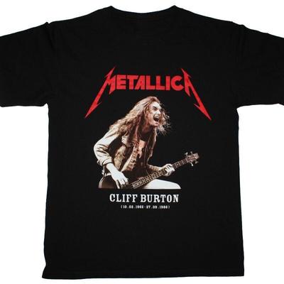 Metallica Клифф Бертон - Футболка с бас-гитарой Черная хлопковая футболка Подарок Мужская ВСЕ РАЗМЕРЫ Унисекс Футболка