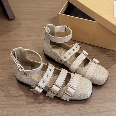 Туфли-балетки женские в темном стиле Мэри Джейн, 3 см увеличение роста, дизайнерский стиль, универсальные, с заклепками, ретро, на плоском каблуке