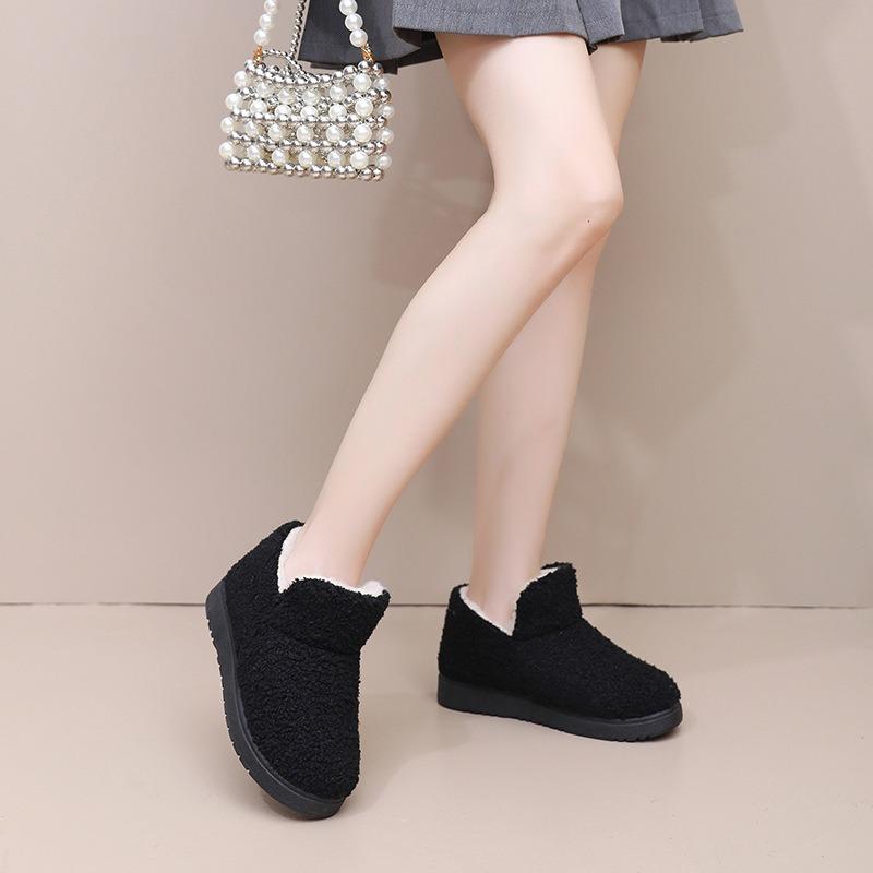 2025 Winter New Arrival Women's Cotton Slippers Home Warmth  Slip-Resistant Fleece-Lined Thickened Mom Snow Boots