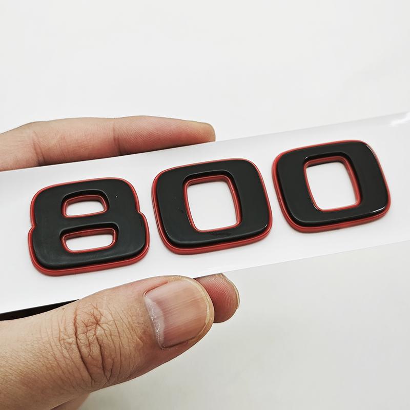 3D 800 Emblem Car Rear Trunk Badge Sticker Fender Decal Logo For Benz W463 G63 W213 Auto Styling Accessories