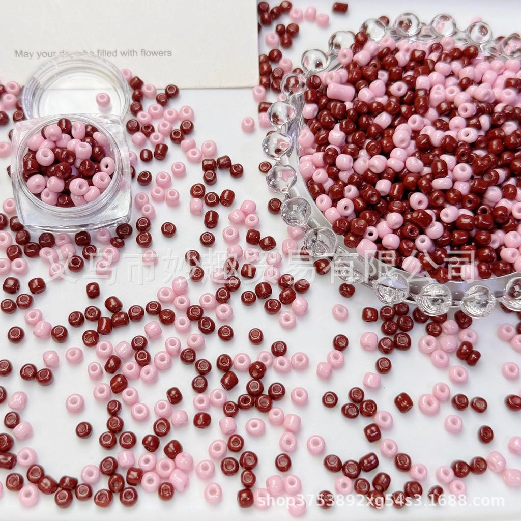 4Mm Solid Color Paint Beads Glass Rice Beads Handmade Diy Jewelry Accessories Nail Art Slime Pinch Music Filler