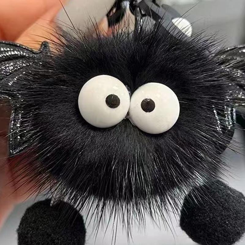 Хэллоуин Искусственный Мех Норки Маленькая Летучая Мышь Маленький Дьяволенок Подвеска для Рюкзака Плюшевый Брелок