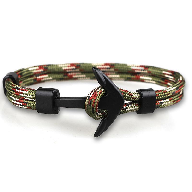 Горячая Распродажа Модный Браслет Из Сплава Якорь Браслет Плетеный Полиэстер Веревка Браслет Для Женщин и Мужчин