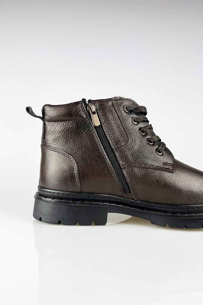 Мужские модные ботинки из натуральной кожи на тонком каблуке, кожаные ботинки, черные морозостойкие зимние ботинки на молнии, обувь