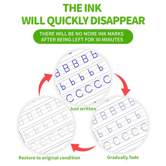 4 шт. Тетрадь для упражнений по письму, Практическая тетрадь, Набор рабочих тетрадей для отработки почерка с буквами, цифрами, английский язык, Прописи с углублениями, Рабочая тетрадь для учебной деятельности