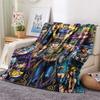 1PC Jojos Bizarre Adventure Patterned Flannel Blanket Suitable For All Seasons For Home Decor Warmth And Comfort Gifts Holiday Present
