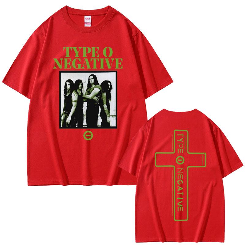 Футболки Rock Band Type O Negative с двусторонней печатью, унисекс, женские, винтажные, готические, оверсайз, 100% хлопок