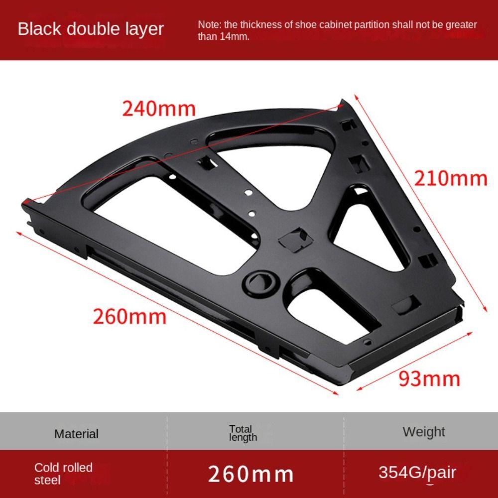 Stainless steel Shoe Cabinet Hinges Turning Rack Thickened Shoes Rack Fittings Hinge Fittings Movable Flip Plate Frame