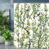 Plant and Birds Bathroom Shower Curtain Dwarf Waterproof Fabric Bathroom Curtain With 12 Hooks Sunflower Home Deco Free Ship
