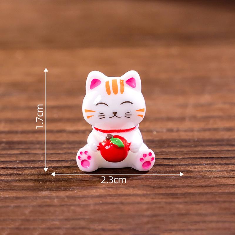Мини Lucky Fortune Cat Миниатюрные ландшафтные аксессуары Автомобильные декоративные украшения Уличное украшение для сада своими руками