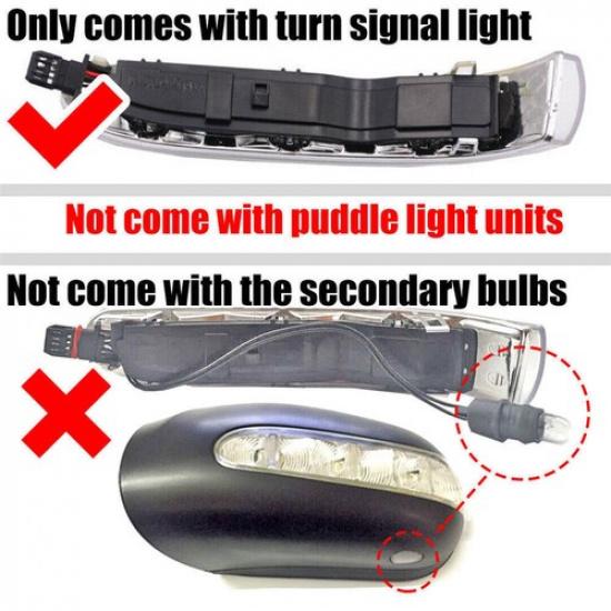 2PCS Door Side Mirror Turn Signal Light For Mercedes CL S-Class W220 W215 03-05