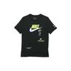 Спортивная футболка с коротким рукавом и логотипом Double Swoosh, мужские топы, черные CU0079-010