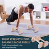 1 Pair Wooden Push Up Stands - 25cm Anti-Slip Base for Home & Gym Chest Workout Training