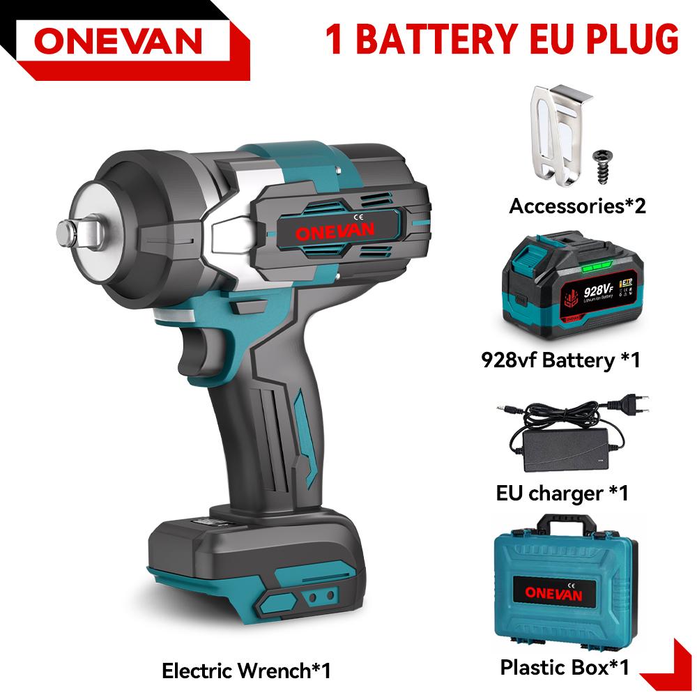 ONEVAN 2800N.M 2800W бесщеточный электрический ударный гайковерт 1/2 дюйма беспроводной ударный гайковерт отвертка инструмент для Makita 18V аккумулятор