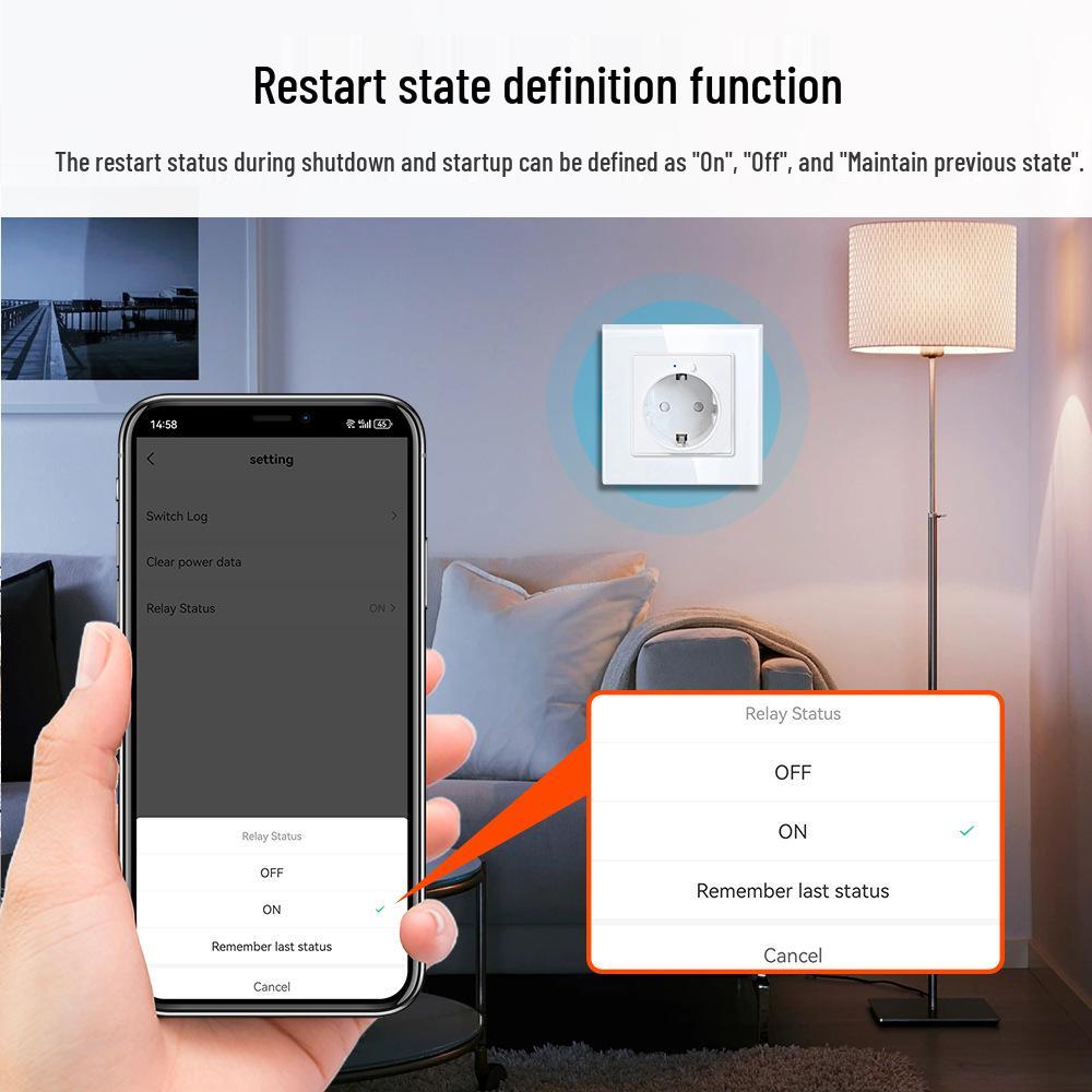Европейская умная двойная розетка - Дистанционное управление по WiFi с помощью голоса и таймера