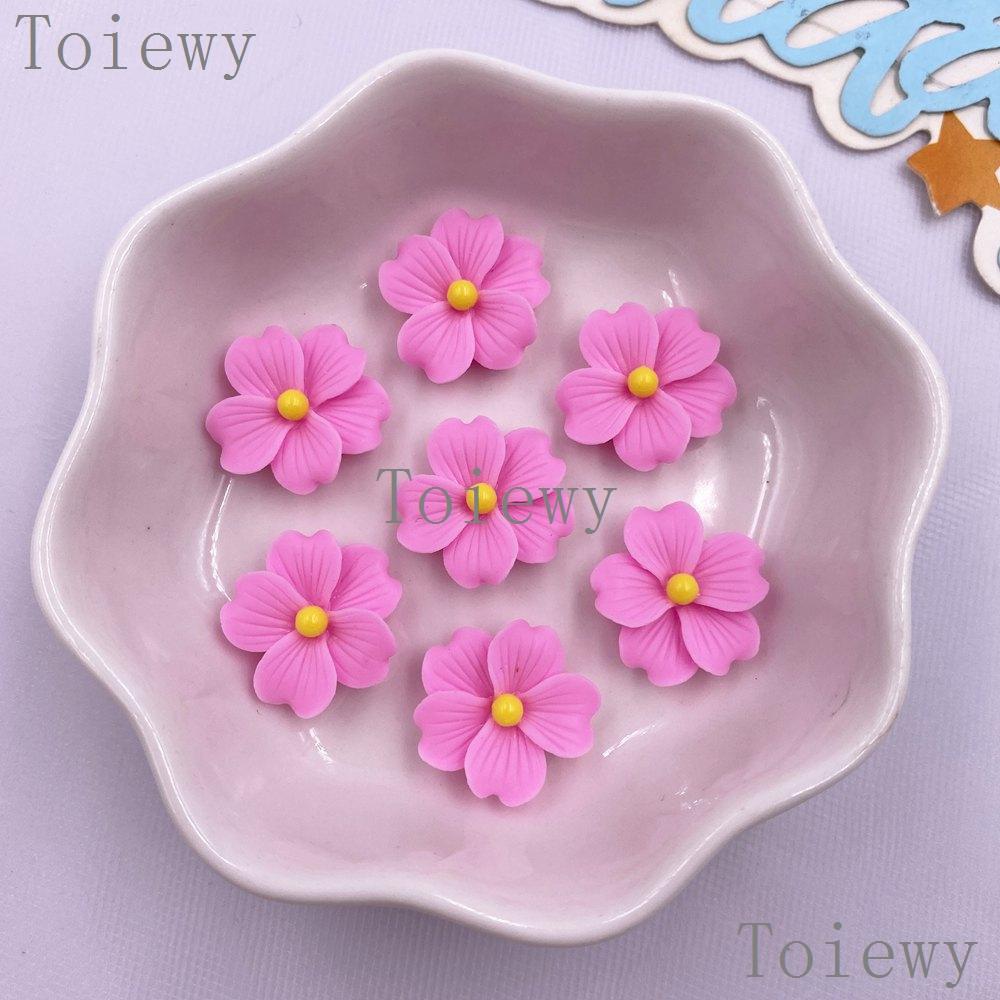 30 шт. Смола Каваи Цветные 16 мм Цветок Плоская спинка Камень Самоцвет Скрапбукинг DIY Свадьба Рождество Арт Декор Ювелирные изделия Ремесла Аксессуары