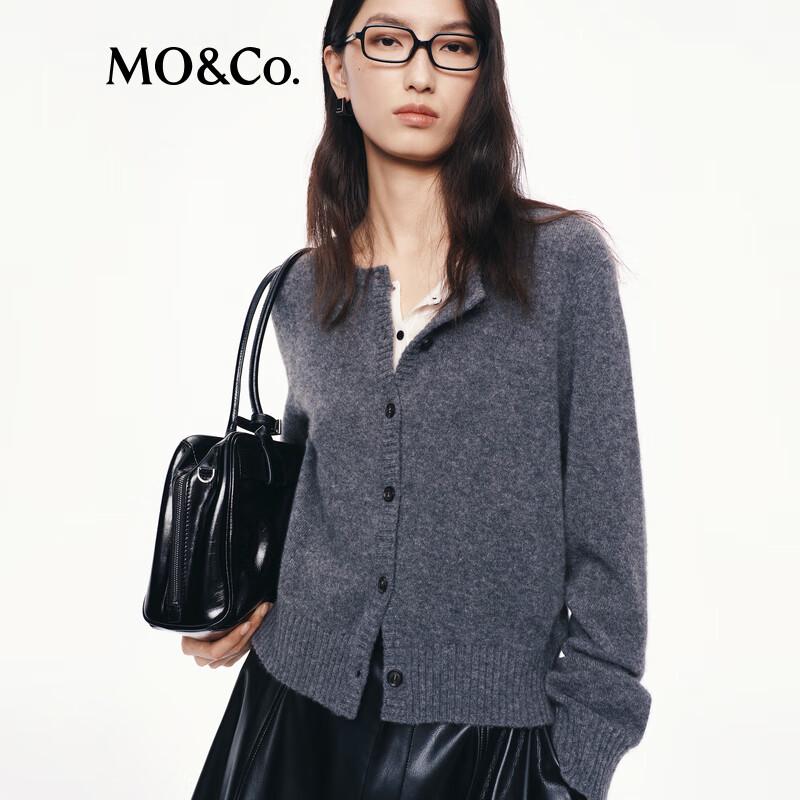 MO&Co. Fine Wool Blend Knitted Cardigan