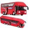 Alloy Huili Big Bus Can Be Opened With Sound And Light Luxury Tour Bus Model 1:50 Children's Toy Car New