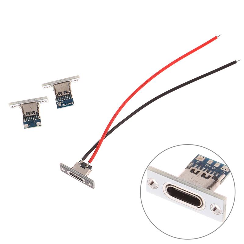 USB-разъем Type-C 2Pin 2P 4P водонепроницаемый полосовой паяный соединительный разъем для зарядки USB-разъем Type C