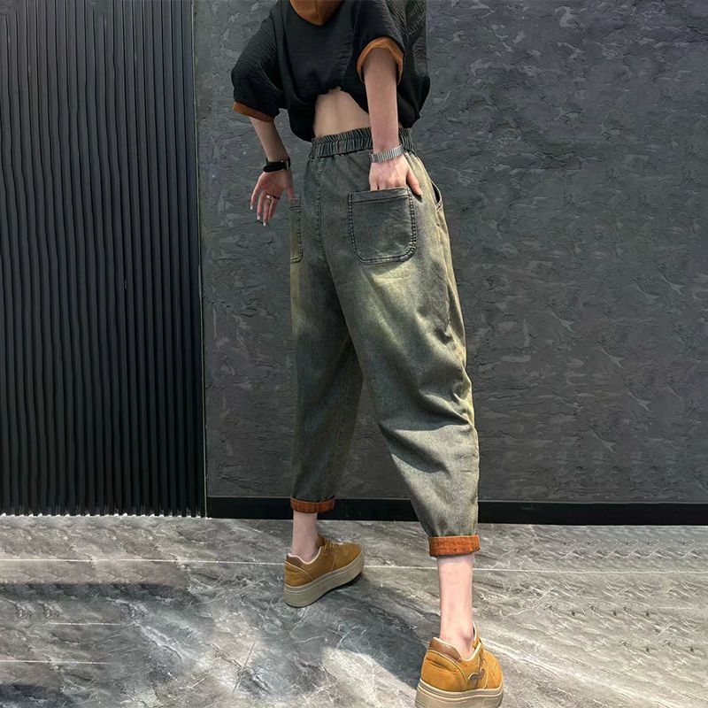 Костюм большого размера, повседневный, индивидуальный, модный, с капюшоном, свободный, с принтом, с короткими рукавами, с девятью точками, из двух частей