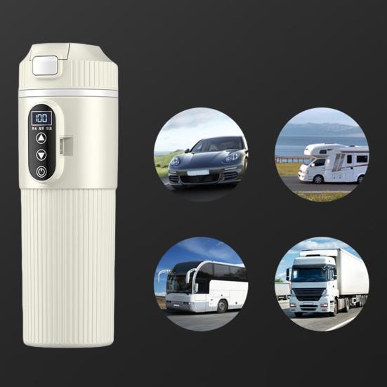 12 В/24 В автомобильная нагревательная кружка 500 мл из нержавеющей стали электрическая кружка для воды умная температура