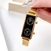 Creative Dual Movement Watch Women'S Retro Small Square Watch Women'S Dual Time Zone Niche High-End British And British Watch