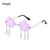 Fashion UV400 Shades Rimless Sunglasses Disco Glasses Clouds Tassel Sunglasses Steampunk Sunglasses