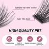 12Lines DIY Big Capacity Dovetail Eyelash Extension Firm Easy-grafting Eyelashes Mix Length C/D Curl Lashes Cluster Soft Ribbon